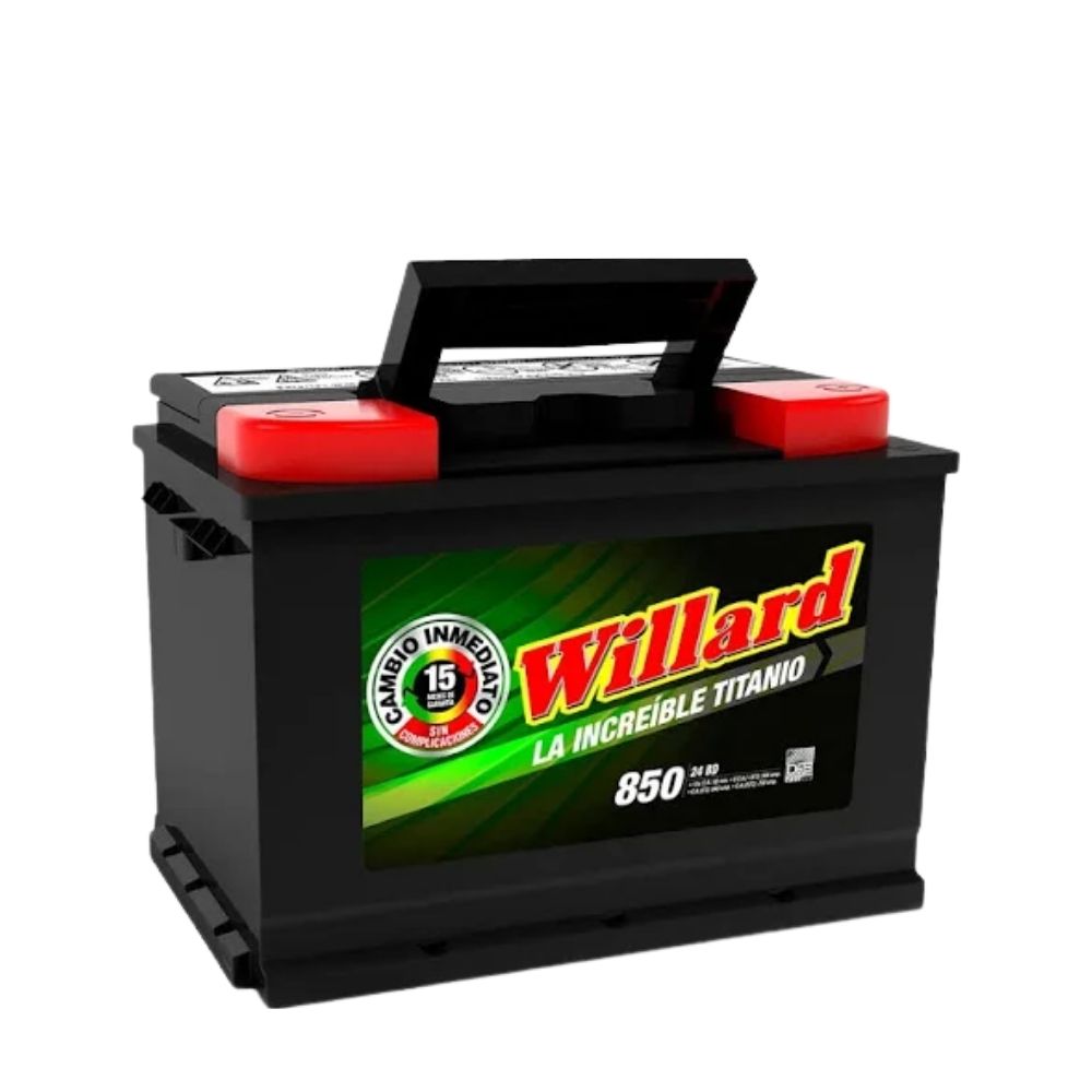 Batería Auto Willard Titanio 850 24 | Derecha (+)